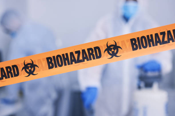 Professional Biohazard Cleanup technician working in Rialto, CA